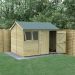 10' x 8' Forest Timberdale Tongue & Groove Double Door Reverse Apex Shed