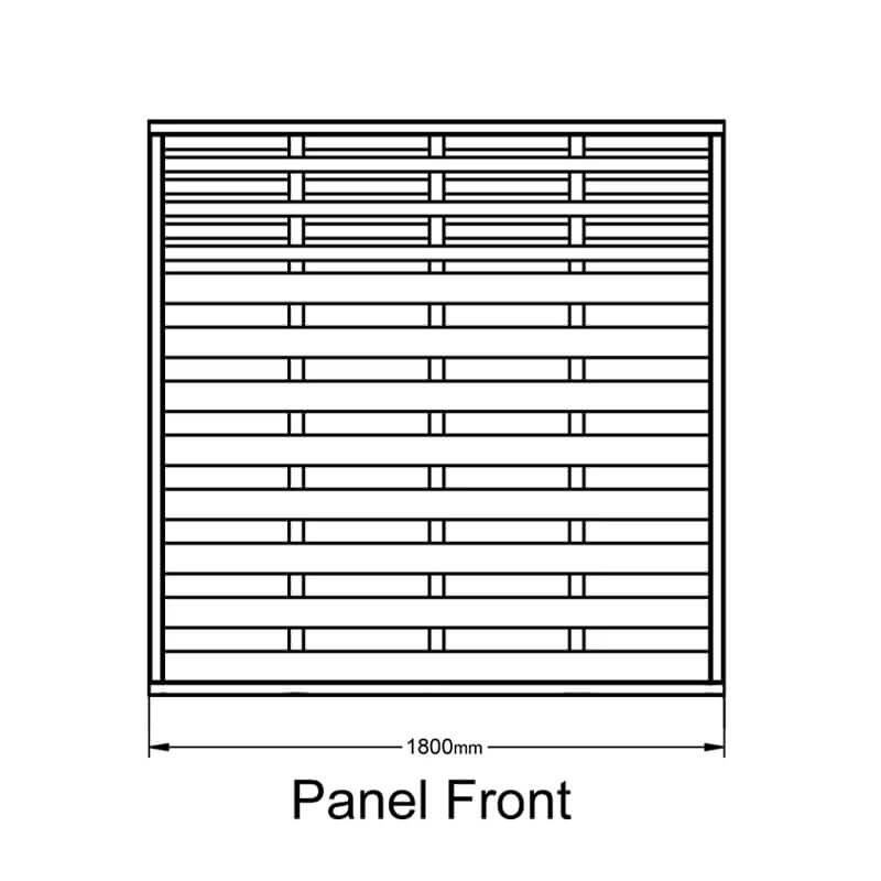 Forest 6' x 6' Kyoto Decorative Fence Panel (1.8m x 1.8m) Technical Drawing