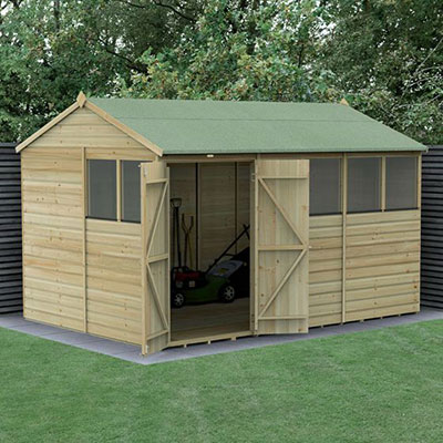 a 12x8 reverse apex shiplap wooden shed
