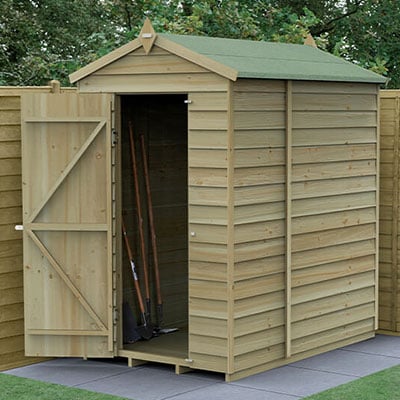 a 6x4 windowless wooden shed