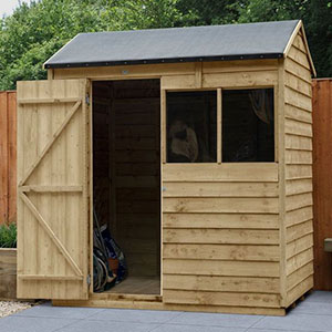 6' x 4' Forest 4Life Overlap Pressure Treated Reverse Apex Wooden Shed