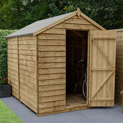 8x6 Forest Overlap Pressure Treated Windowless Apex Wooden Shed