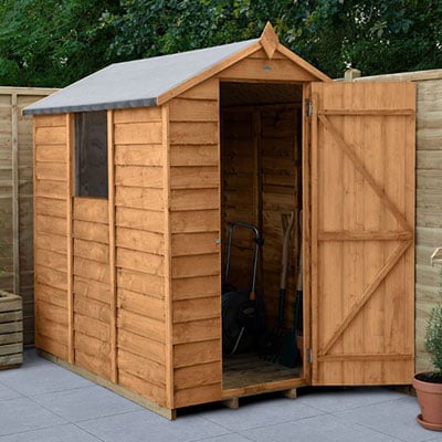6' x 4' Forest Overlap Dip Treated Apex Wooden Shed