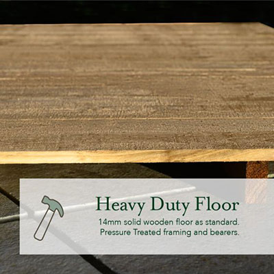 a thick, heavy-duty wooden shed floor