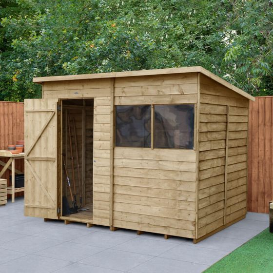8' x 6' Forest 4Life Overlap Pressure Treated Pent Wooden Shed