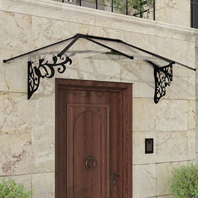an elegant polycarbonate door canopy