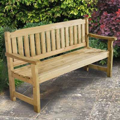 a 5x2 wooden garden bench