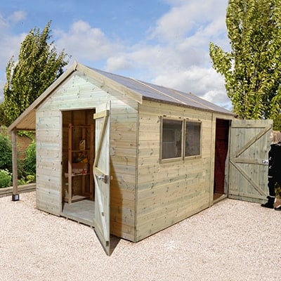 The 12x8 Shed-Plus Champion Combination Workshop/ Log Store - Single 