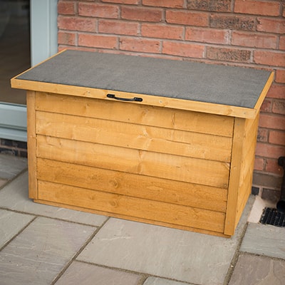Dip Treated Overlap Garden Storage Box, Outdoor Wooden Storage Box Uk
