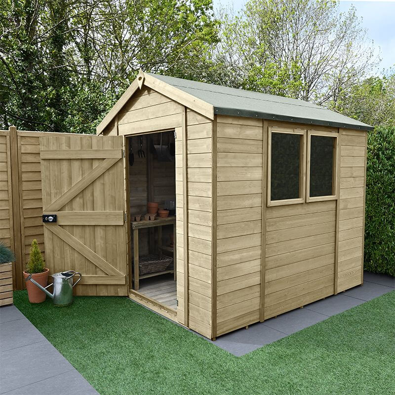 8' x 6' Forest Timberdale 25yr Guarantee Tongue & Groove Pressure Treated Apex Shed