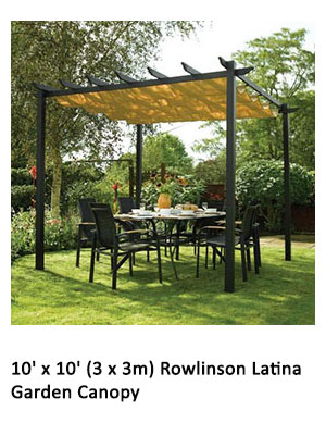10' x 10' (3 x 3m) Rowlinson Latina Garden Canopy