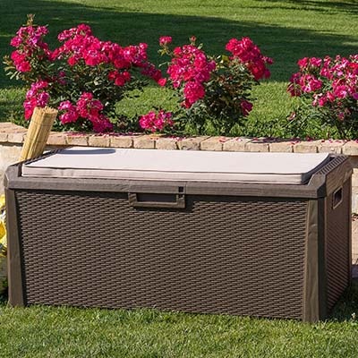Toomax 550L Cushioned Garden Bench Storage Box