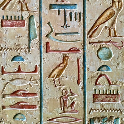 Ancient Egyptian hieroglyphs
