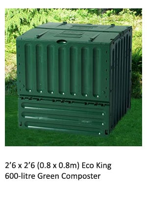 2'6 x 2'6 Eco King 600-litre Green Composter