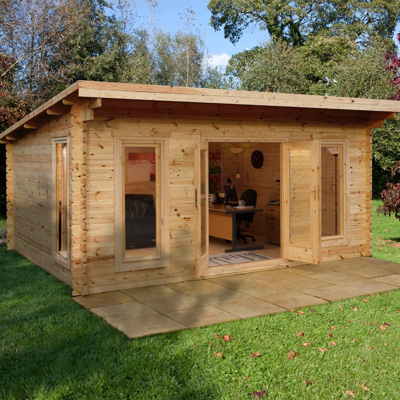 The Forest Mendip Log Cabin Office Exterior Photo