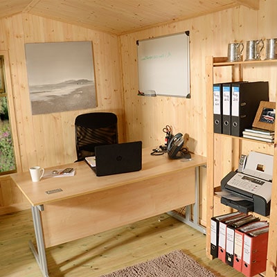 Log Cabin Home Office in the Garden