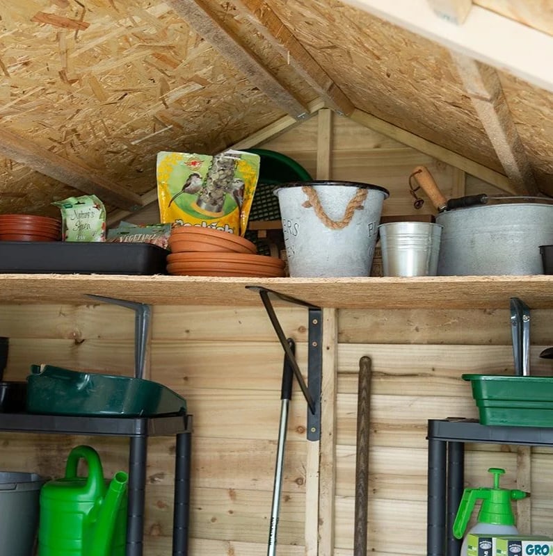 Shelving in a Shed