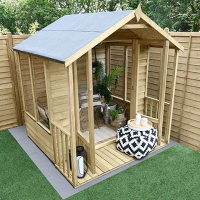 6' x 6' Forest Oakley 25yr Guarantee Double Door Apex Summer House