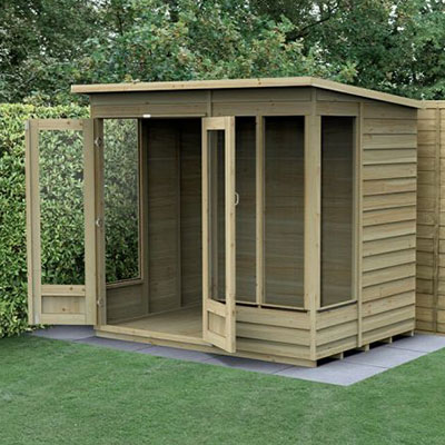 a 7x5 fully modular wooden summerhouse