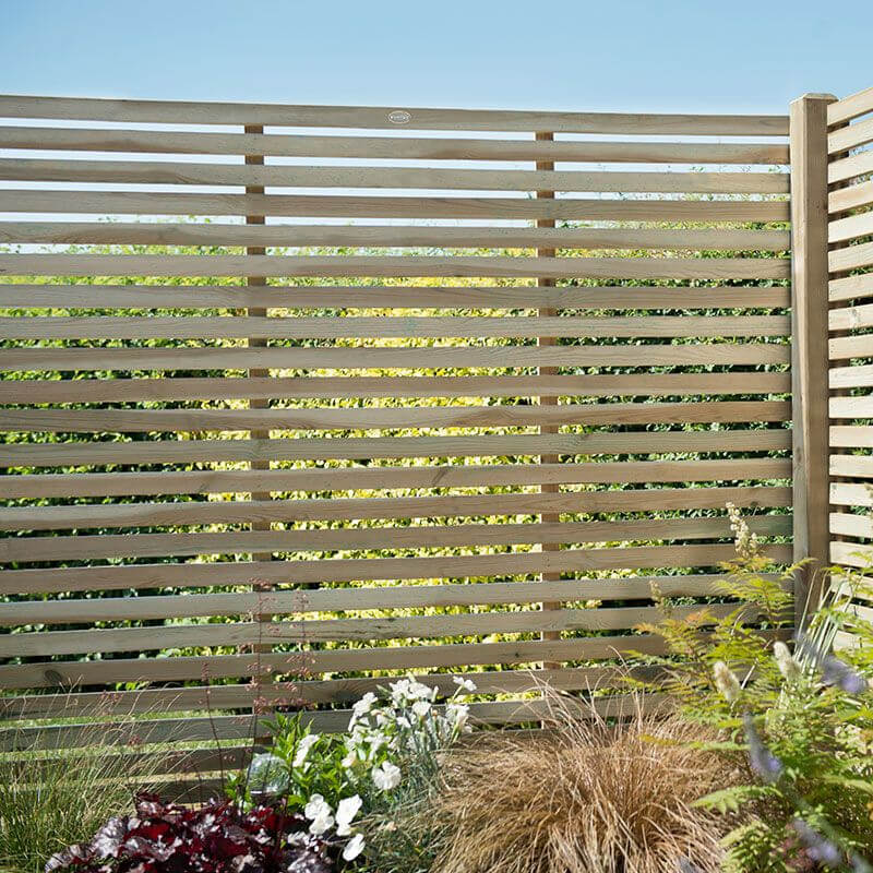Forest Slatted Fence Panel - Click Here