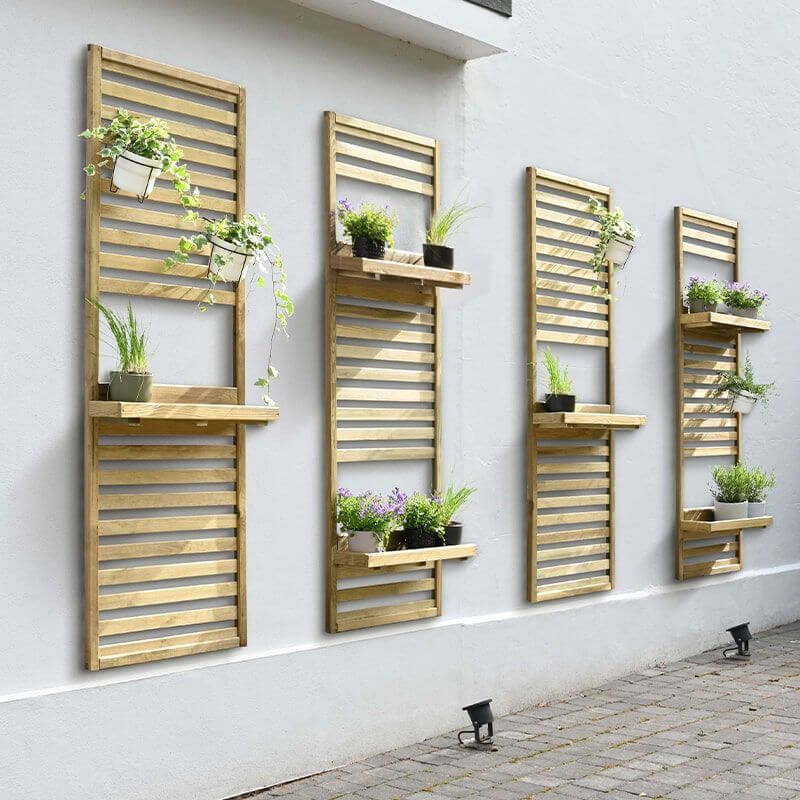 4 Forest Slatted Tall Wall Planters - Click HERE to View Product