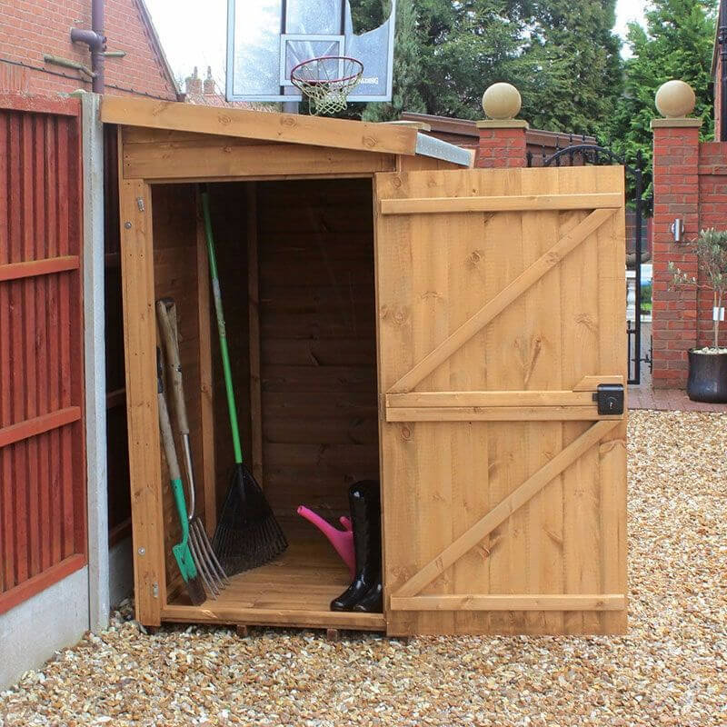 Traditional Shiplap Pent Wooden Garden Tool Storage Shed