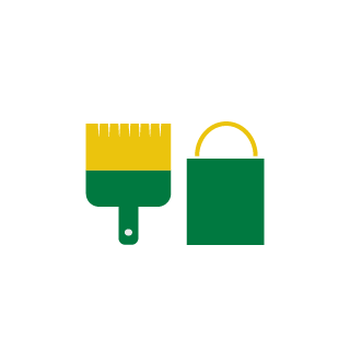 brush and preservative icon