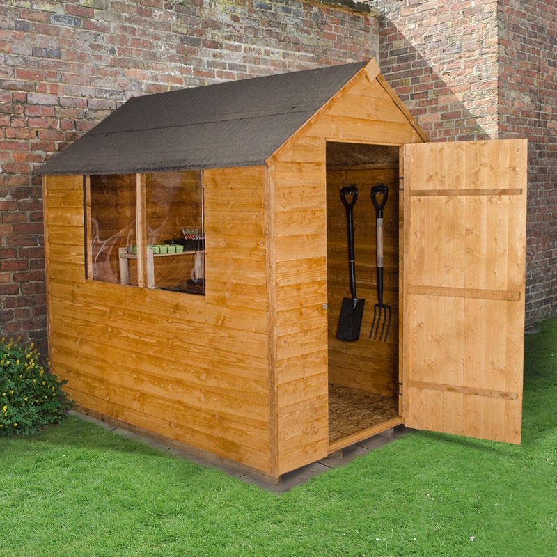 7x5 Forest Overlap Apex Dip Treated Wooden Shed