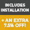 Includes Installation and 7.5 percent off