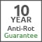 10 year anti-rot guarantee