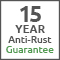 15 Year Anti-Rust Guarantee